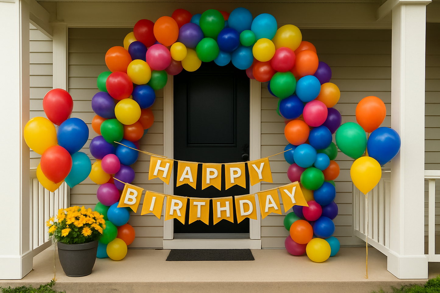 Full Balloon Arch Porch